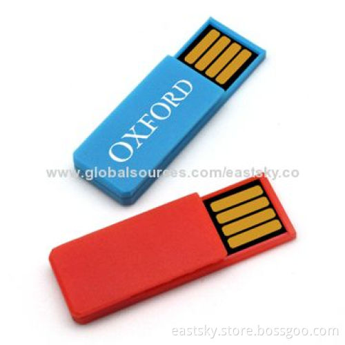 Custom clip plastic USB drive, available in various colors, 64MB to 32GB memory capacityNew